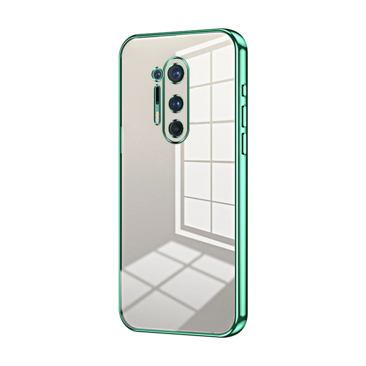 Transparent Plating Fine Hole Phone Case, For OnePlus 8 Pro, For OnePlus 8