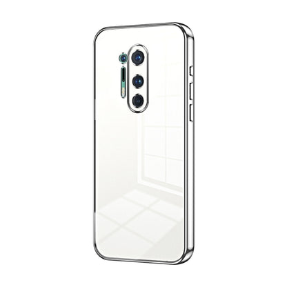Transparent Plating Fine Hole Phone Case, For OnePlus 8 Pro, For OnePlus 8