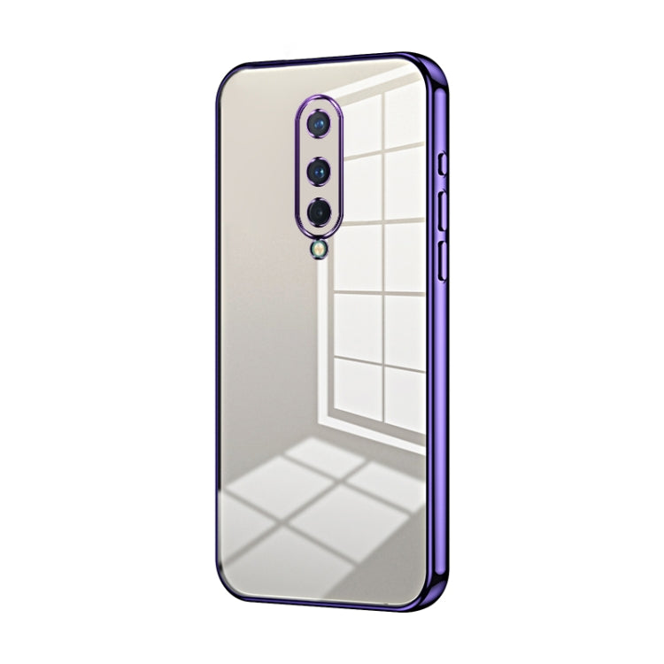 Transparent Plating Fine Hole Phone Case, For OnePlus 8 Pro, For OnePlus 8