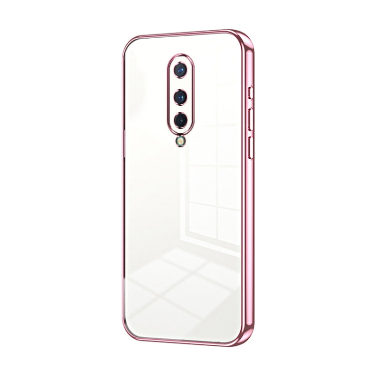 Transparent Plating Fine Hole Phone Case, For OnePlus 8 Pro, For OnePlus 8