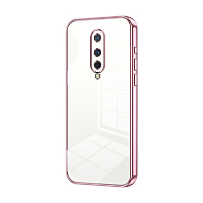 Transparent Plating Fine Hole Phone Case, For OnePlus 8 Pro, For OnePlus 8