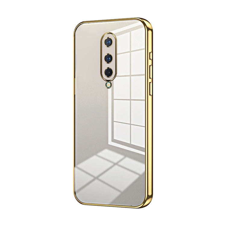 Transparent Plating Fine Hole Phone Case, For OnePlus 8 Pro, For OnePlus 8