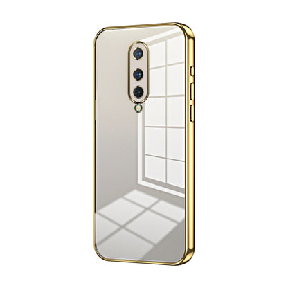 Transparent Plating Fine Hole Phone Case, For OnePlus 8 Pro, For OnePlus 8