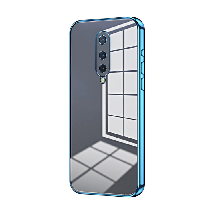 Transparent Plating Fine Hole Phone Case, For OnePlus 8 Pro, For OnePlus 8