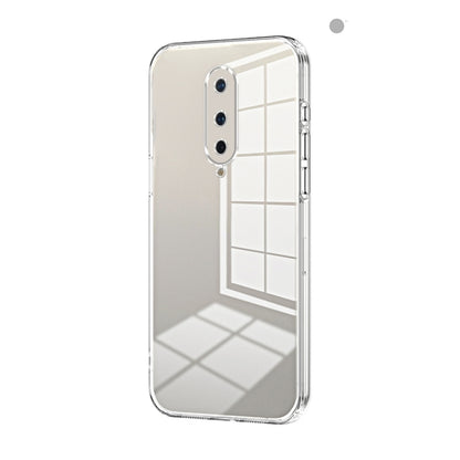 Transparent Plating Fine Hole Phone Case, For OnePlus 8 Pro, For OnePlus 8