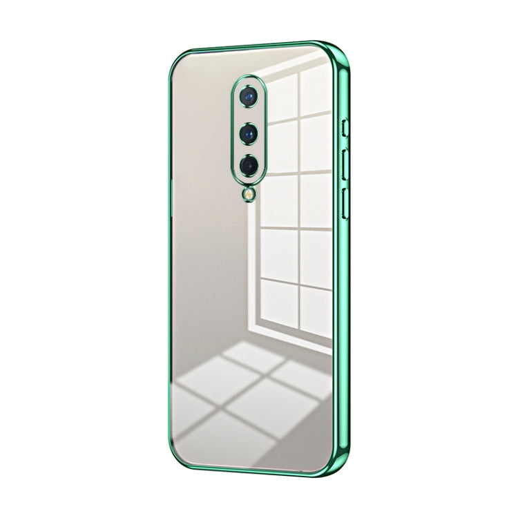 Transparent Plating Fine Hole Phone Case, For OnePlus 8 Pro, For OnePlus 8