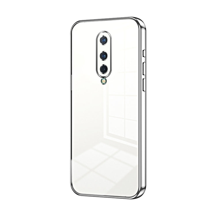 Transparent Plating Fine Hole Phone Case, For OnePlus 8 Pro, For OnePlus 8