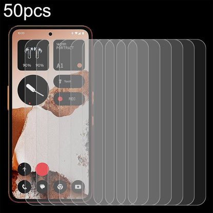 50pcs 0.26mm 9H 2.5D Tempered Glass Film, For Nothing Phone 4a Pro, For Nothing Phone 4a, For Nothing Phone 3, For Nothing CMF Phone 2 Pro, For Nothing Phone 3a, For Nothing Phone 3a Pro, For Nothing Phone 2a Plus, For Nothing CMF Phone 1              ...