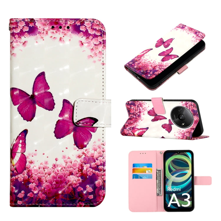 Cream leather flip phone case with pink butterflies and cherry blossom print