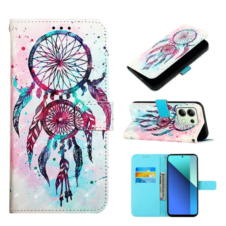 Dreamcatcher butterfly leather flip phone case with card slot, multi-color artwork.