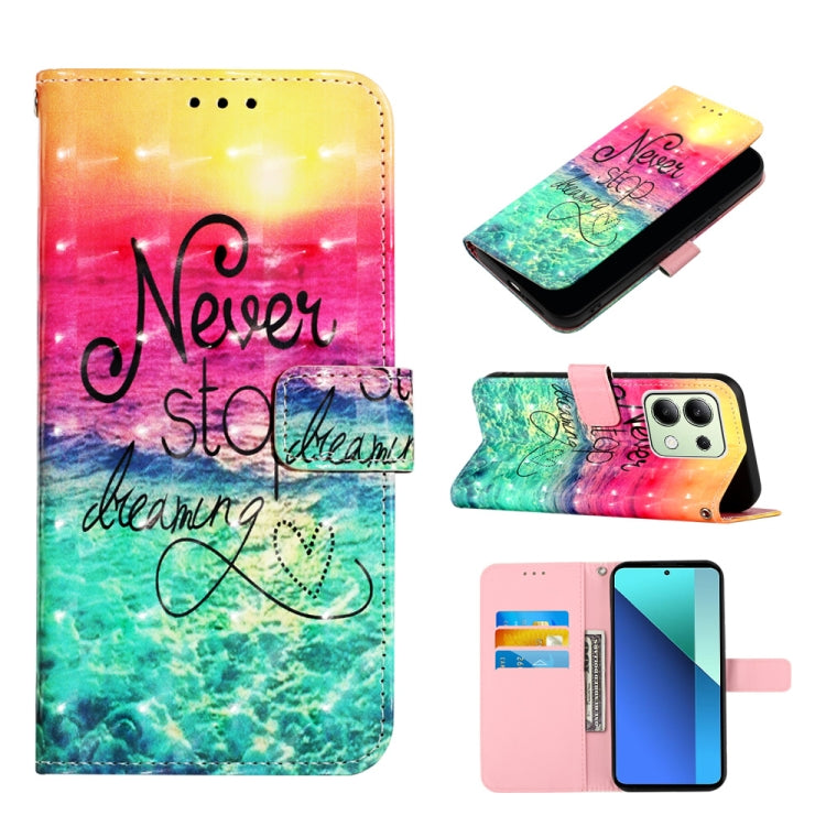 3D colorful galaxy text flip leather phone case with magnetic closure and card slot