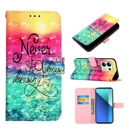 3D colorful galaxy text flip leather phone case with magnetic closure and card slot