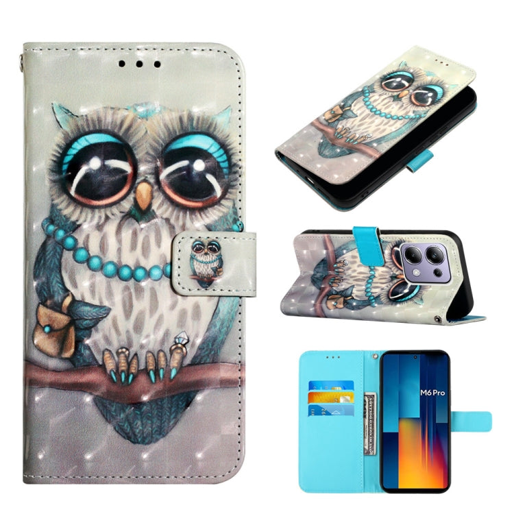Owl face leather flip phone case with card slot, colorful dreamcatcher artwork.