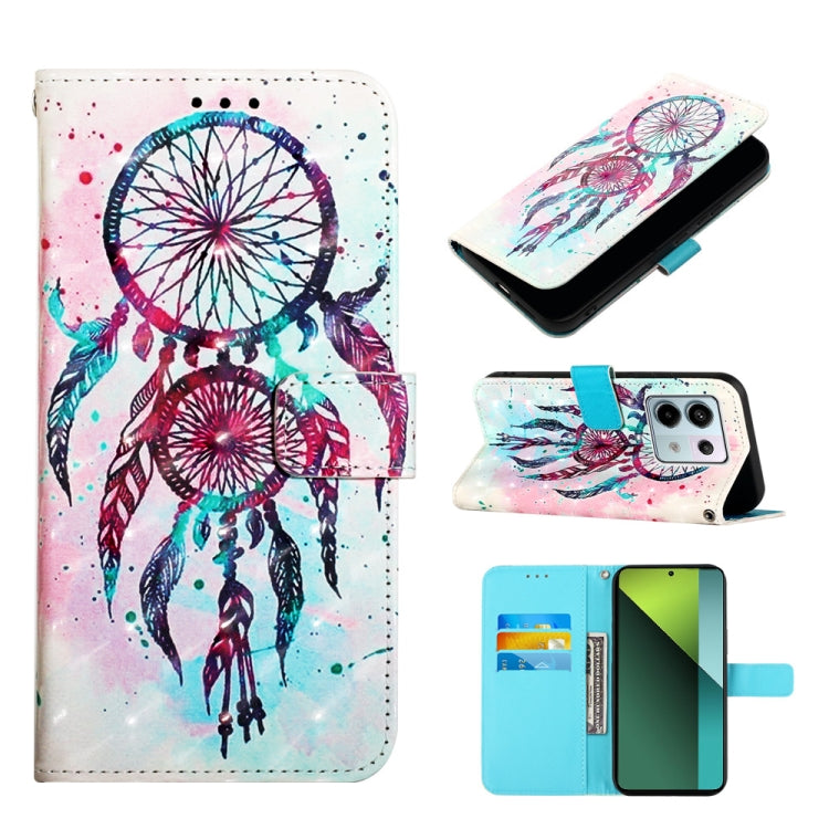 Dreamcatcher watercolor flip phone case with wallet cover and card slot