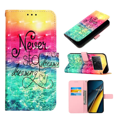 Colorful “Never” galaxy flip leather phone case with magnetic closure and card slot