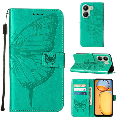 Embossed Butterfly Leather Phone Case, For Xiaomi Redmi Note 13 5G Global, For Xiaomi Redmi 13C, For Xiaomi Redmi Note 13 Pro+ 5G, For Xiaomi Redmi Note 13 Pro 5G Global, For Xiaomi Poco M6 Pro 5G / Redmi 12 4G/5G, For Xiaomi Redmi K70 / K70 Pro       ...