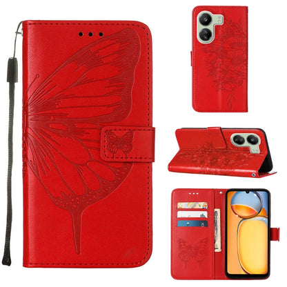 Embossed Butterfly Leather Phone Case, For Xiaomi Redmi Note 13 5G Global, For Xiaomi Redmi 13C, For Xiaomi Redmi Note 13 Pro+ 5G, For Xiaomi Redmi Note 13 Pro 5G Global, For Xiaomi Poco M6 Pro 5G / Redmi 12 4G/5G, For Xiaomi Redmi K70 / K70 Pro       ...
