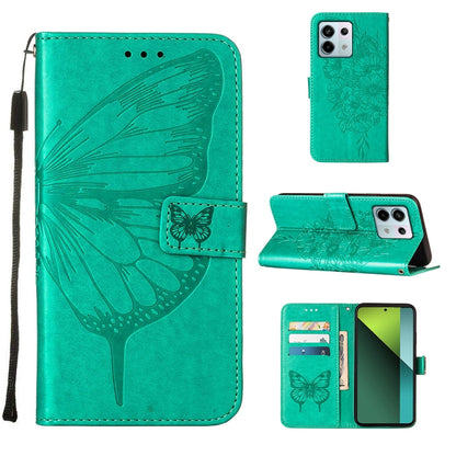 Embossed Butterfly Leather Phone Case, For Xiaomi Redmi Note 13 5G Global, For Xiaomi Redmi 13C, For Xiaomi Redmi Note 13 Pro+ 5G, For Xiaomi Redmi Note 13 Pro 5G Global, For Xiaomi Poco M6 Pro 5G / Redmi 12 4G/5G, For Xiaomi Redmi K70 / K70 Pro       ...