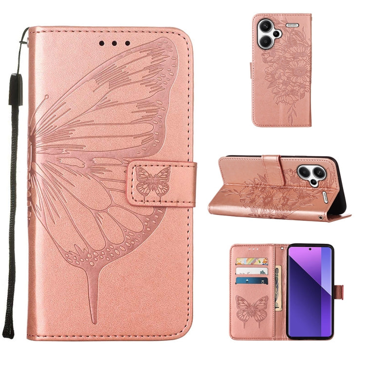 Embossed Butterfly Leather Phone Case, For Xiaomi Redmi Note 13 5G Global, For Xiaomi Redmi 13C, For Xiaomi Redmi Note 13 Pro+ 5G, For Xiaomi Redmi Note 13 Pro 5G Global, For Xiaomi Poco M6 Pro 5G / Redmi 12 4G/5G, For Xiaomi Redmi K70 / K70 Pro       ...