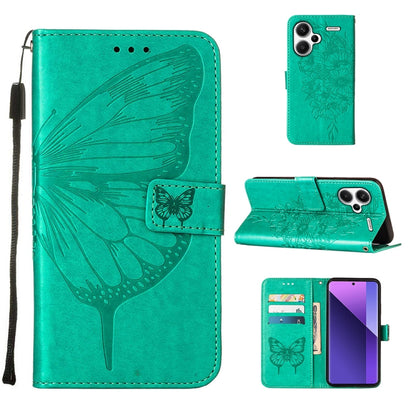 Embossed Butterfly Leather Phone Case, For Xiaomi Redmi Note 13 5G Global, For Xiaomi Redmi 13C, For Xiaomi Redmi Note 13 Pro+ 5G, For Xiaomi Redmi Note 13 Pro 5G Global, For Xiaomi Poco M6 Pro 5G / Redmi 12 4G/5G, For Xiaomi Redmi K70 / K70 Pro       ...
