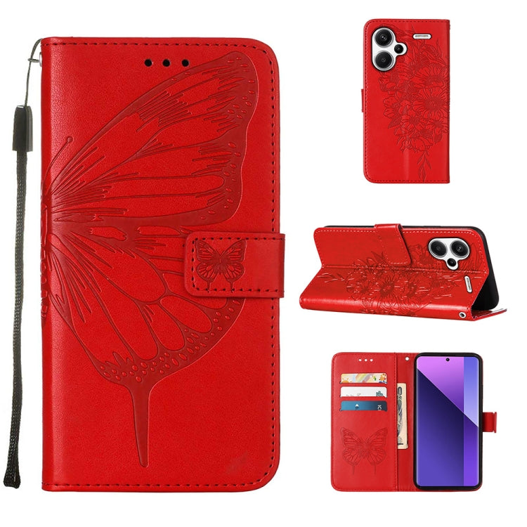 Embossed Butterfly Leather Phone Case, For Xiaomi Redmi Note 13 5G Global, For Xiaomi Redmi 13C, For Xiaomi Redmi Note 13 Pro+ 5G, For Xiaomi Redmi Note 13 Pro 5G Global, For Xiaomi Poco M6 Pro 5G / Redmi 12 4G/5G, For Xiaomi Redmi K70 / K70 Pro       ...