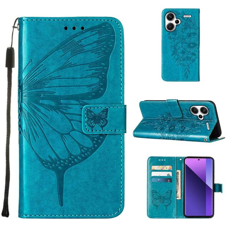 Embossed Butterfly Leather Phone Case, For Xiaomi Redmi Note 13 5G Global, For Xiaomi Redmi 13C, For Xiaomi Redmi Note 13 Pro+ 5G, For Xiaomi Redmi Note 13 Pro 5G Global, For Xiaomi Poco M6 Pro 5G / Redmi 12 4G/5G, For Xiaomi Redmi K70 / K70 Pro       ...