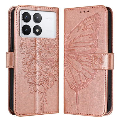 Embossed Butterfly Leather Phone Case, For Xiaomi Redmi Note 13 5G Global, For Xiaomi Redmi 13C, For Xiaomi Redmi Note 13 Pro+ 5G, For Xiaomi Redmi Note 13 Pro 5G Global, For Xiaomi Poco M6 Pro 5G / Redmi 12 4G/5G, For Xiaomi Redmi K70 / K70 Pro       ...