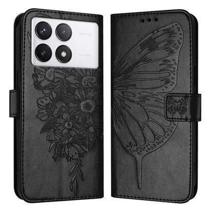 Embossed Butterfly Leather Phone Case, For Xiaomi Redmi Note 13 5G Global, For Xiaomi Redmi 13C, For Xiaomi Redmi Note 13 Pro+ 5G, For Xiaomi Redmi Note 13 Pro 5G Global, For Xiaomi Poco M6 Pro 5G / Redmi 12 4G/5G, For Xiaomi Redmi K70 / K70 Pro       ...