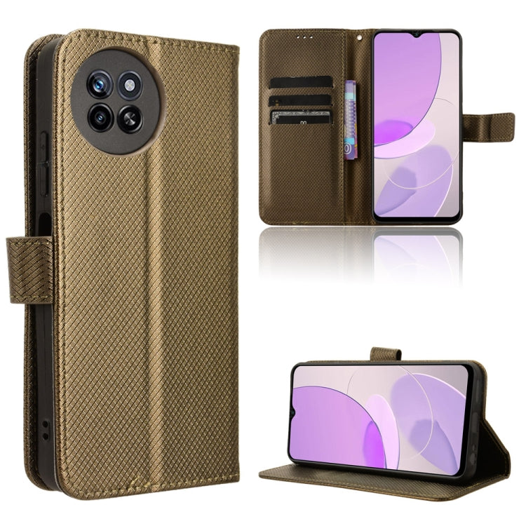 Diamond Texture Leather Phone Case, For itel S23 S665L