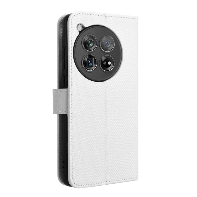 Diamond Texture Leather Phone Case, For OnePlus 12