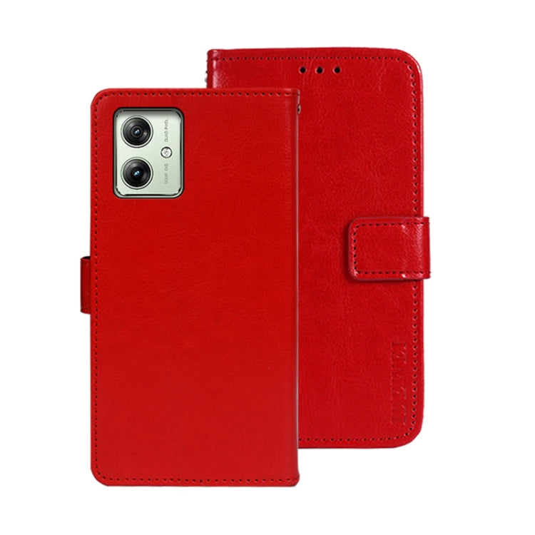 idewei Crazy Horse Texture Leather Phone Case, For Motorola Moto G54 5G EU