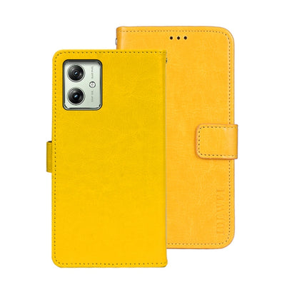 idewei Crazy Horse Texture Leather Phone Case, For Motorola Moto G54 5G EU