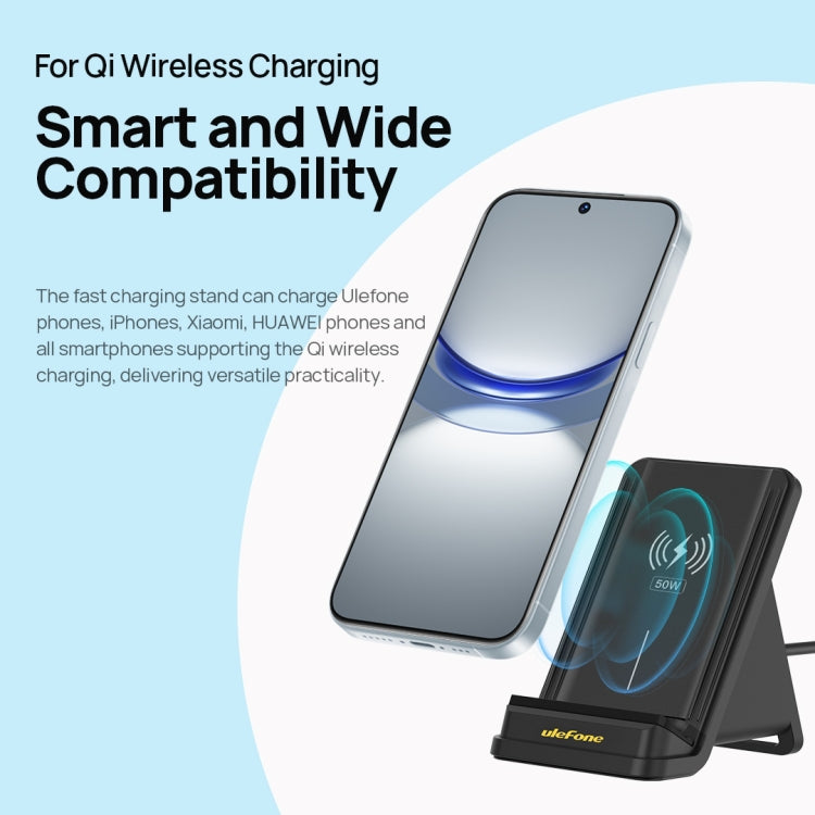 Ulefone WCS01 50W Air-cooled Wireless Charger Stand, WCS01