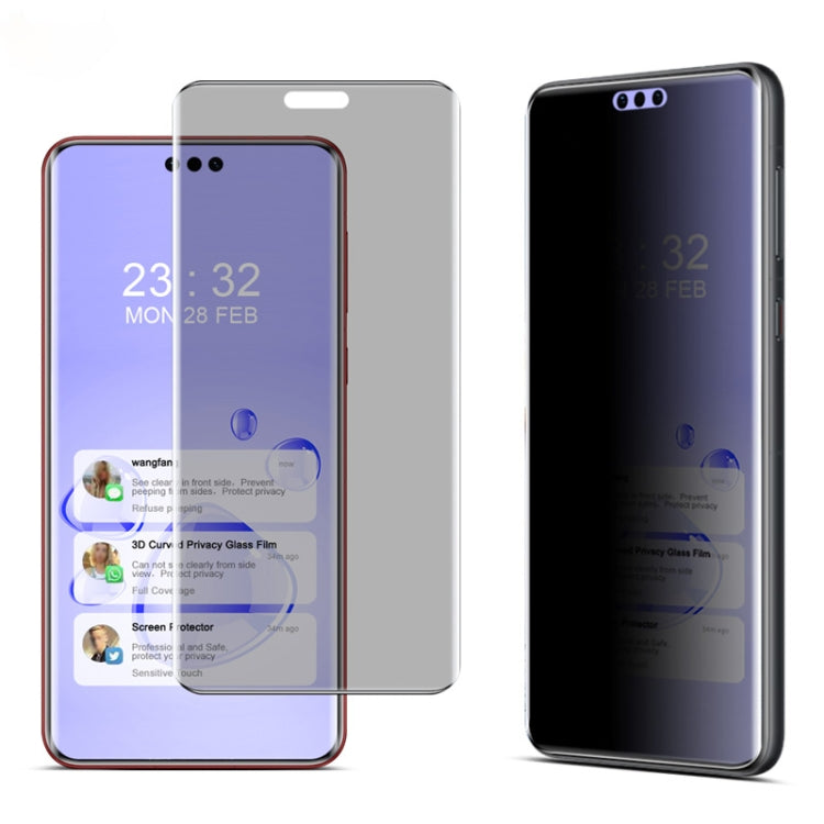 imak No Edge Version 3D Curved Privacy Full Screen Tempered Glass Film, For Huawei Mate 60 RS Ultimate, For Huawei Mate 60 Pro