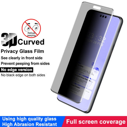 imak No Edge Version 3D Curved Privacy Full Screen Tempered Glass Film, For Huawei Mate 60 RS Ultimate, For Huawei Mate 60 Pro