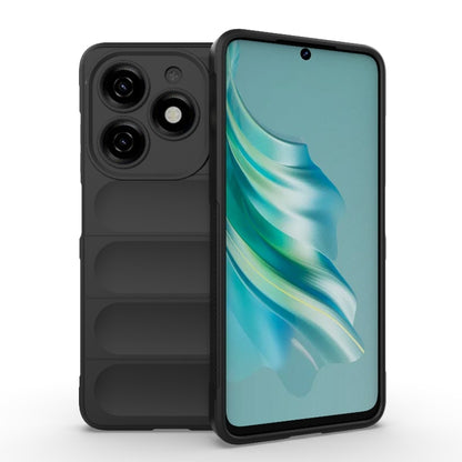 Dark gray TPU flannel phone case with raised camera and side grip cutouts