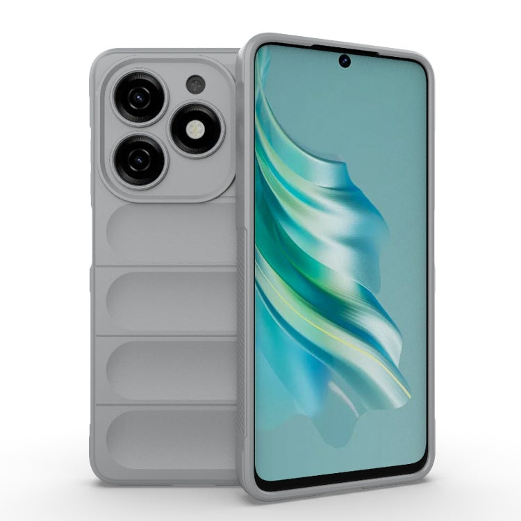 Light gray TPU flannel phone case with raised camera and side grip cutouts