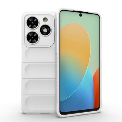 White TPU flannel phone case with raised camera and side grip cutouts