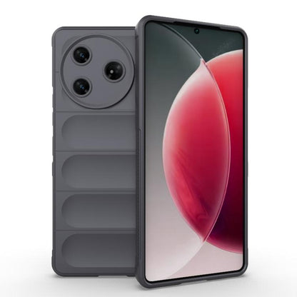 TPU and flannel phone case in dark grey with camera cutouts