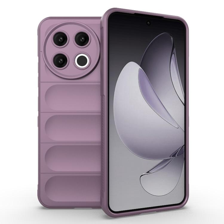 Magic Shield TPU flannel phone case, purple with raised camera cutout and protective edges.