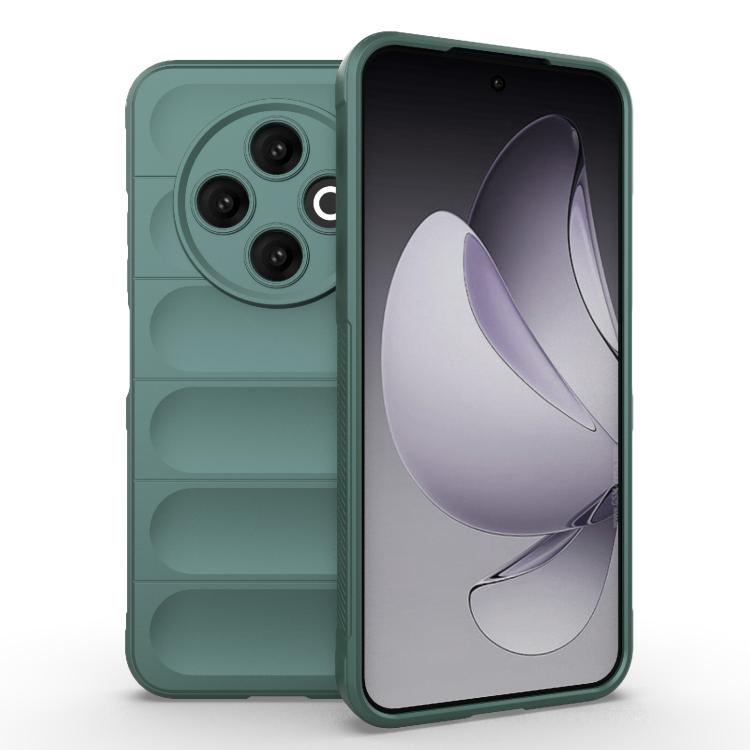 Magic Shield TPU + flannel phone case in teal green, with cutouts for camera and buttons.