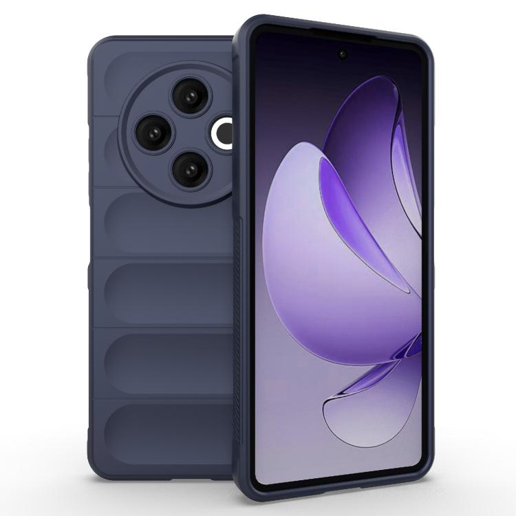 Magic Shield TPU + flannel phone case in dark navy, with cutouts for camera and buttons.
