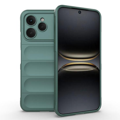 TPU + flannel phone case with camera cutouts and raised edges, dark green backing