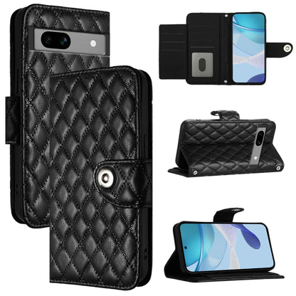 Rhombic Texture Flip Leather Phone Case with Lanyard, For Google Pixel 11 Pro XL, For Google Pixel 11 Pro / 11, For Google Pixel 10 Pro XL 5G Global, For Google Pixel 10 5G Global, For Google Pixel 9a, For Google Pixel 9 Pro XL                         ...