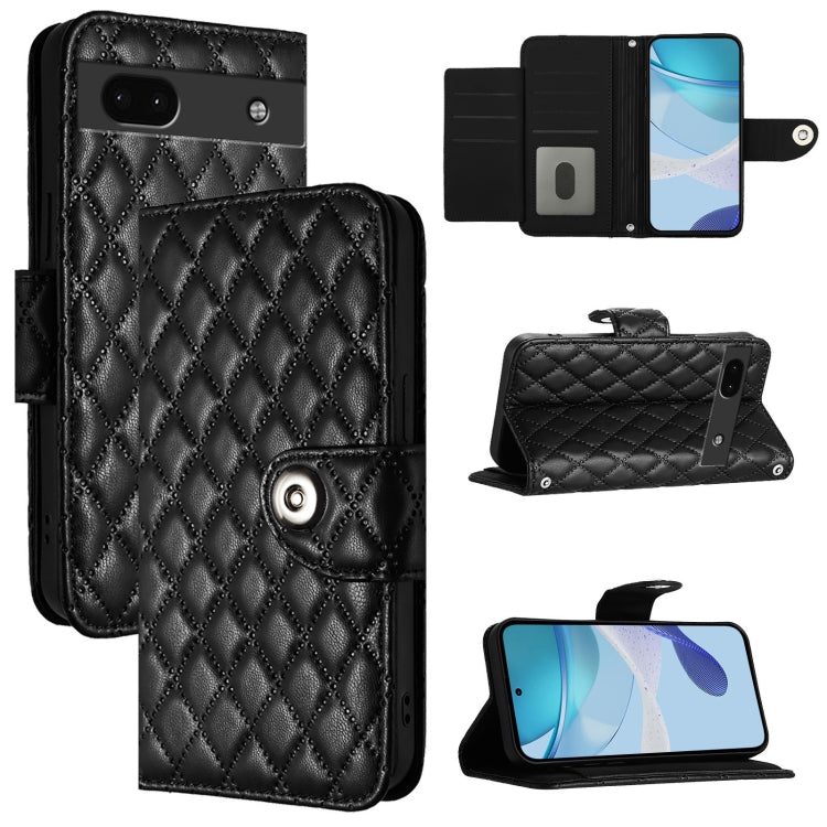 Rhombic Texture Flip Leather Phone Case with Lanyard, For Google Pixel 11 Pro XL, For Google Pixel 11 Pro / 11, For Google Pixel 10 Pro XL 5G Global, For Google Pixel 10 5G Global, For Google Pixel 9a, For Google Pixel 9 Pro XL                         ...