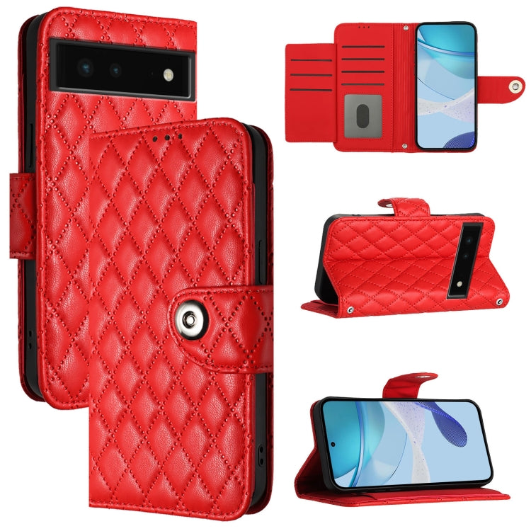 Rhombic Texture Flip Leather Phone Case with Lanyard, For Google Pixel 6, For Google Pixel 5a, For Google Pixel 5 XL / Pixel 4a 5G, For Google Pixel 5
