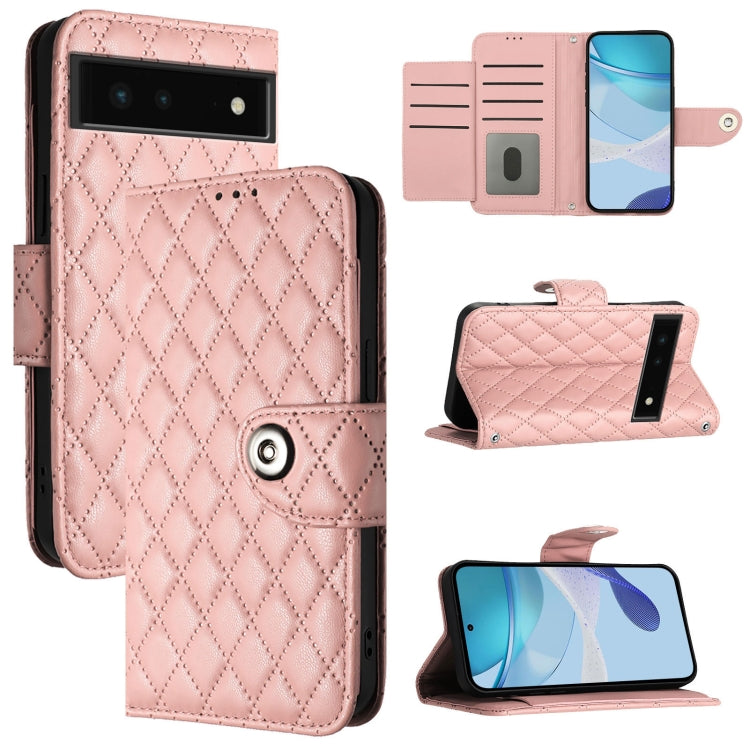 Rhombic Texture Flip Leather Phone Case with Lanyard, For Google Pixel 6, For Google Pixel 5a, For Google Pixel 5 XL / Pixel 4a 5G, For Google Pixel 5