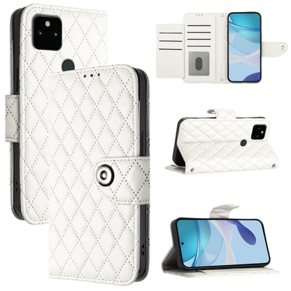 Rhombic Texture Flip Leather Phone Case with Lanyard, For Google Pixel 6, For Google Pixel 5a, For Google Pixel 5 XL / Pixel 4a 5G, For Google Pixel 5