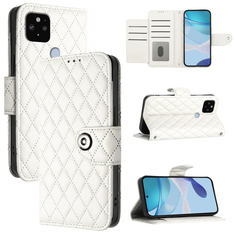 Rhombic Texture Flip Leather Phone Case with Lanyard, For Google Pixel 6, For Google Pixel 5a, For Google Pixel 5 XL / Pixel 4a 5G, For Google Pixel 5