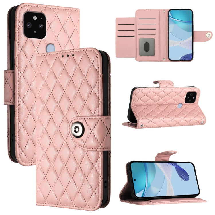 Rhombic Texture Flip Leather Phone Case with Lanyard, For Google Pixel 6, For Google Pixel 5a, For Google Pixel 5 XL / Pixel 4a 5G, For Google Pixel 5